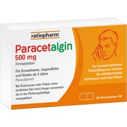 Paracetalgin 500 mg bei Schmerzen & Fieber von ratiopharm GmbH