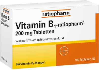 VITAMIN B1-RATIOPHARM 200 mg Tabletten 100 St von ratiopharm GmbH