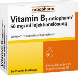 VITAMIN B1-RATIOPHARM 50 mg/ml Inj.Lsg.Ampullen 5X2 ml von ratiopharm GmbH