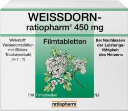 WEISSDORN-RATIOPHARM 450 mg Filmtabletten 100 St von ratiopharm GmbH