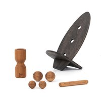 rollholz Balance Board Set groß Eiche schwarzes Brett von rollholz