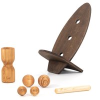 rollholz Balance Board Set groß Esche dunkeles Brett von rollholz