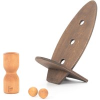 rollholz Balance Board Set klein Erle dunkeles Brett von rollholz