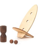 rollholz Balance Board Set klein Walnuss helles Brett von rollholz