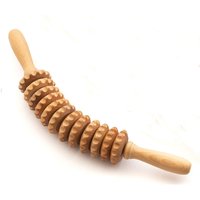 tuuli Anti Cellulite Roller mit Griff Massagegerät aus Holz Massageroller für Maderotherapie von tuuli