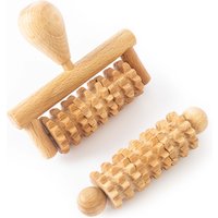 tuuli Gesichtsmassager Gesicht Facial Massagegerät Massageroller Maderotherapie Set aus Holz von tuuli