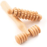 tuuli Holz Körper Massage Set Derma Roller für Gesicht Hals Arm Hand Schultern von tuuli