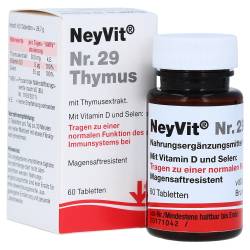 "NEYVIT Nr.29 Thymus magensaftresistente Tabletten 60 Stück" von "vitOrgan Arzneimittel GmbH"